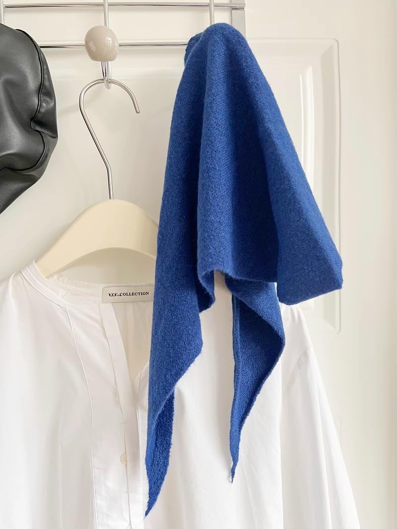 TYATVS Knit Triangle Scarf for Women Knitted Head Scarf Y2k Bandana Fisherman Downtown Girl Aesthetic Accessories - Image 3