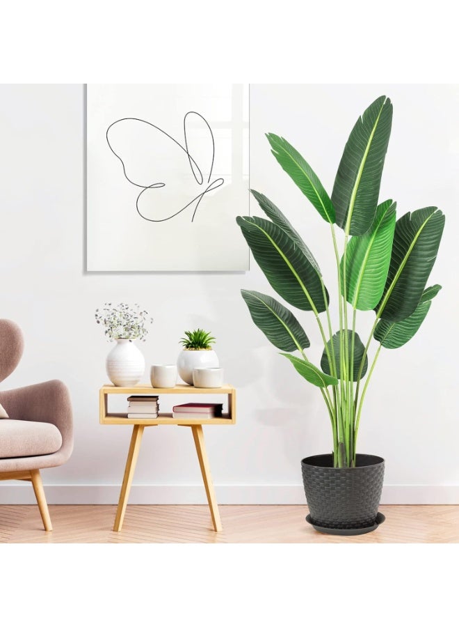 HOMESTAR Artificial Tree Bird of Paradise Artificial Plant Faux Plant Palm Tree Artificial Bird of Paradise Plant for Home Decor Indoor Outdoor Office - Image 3