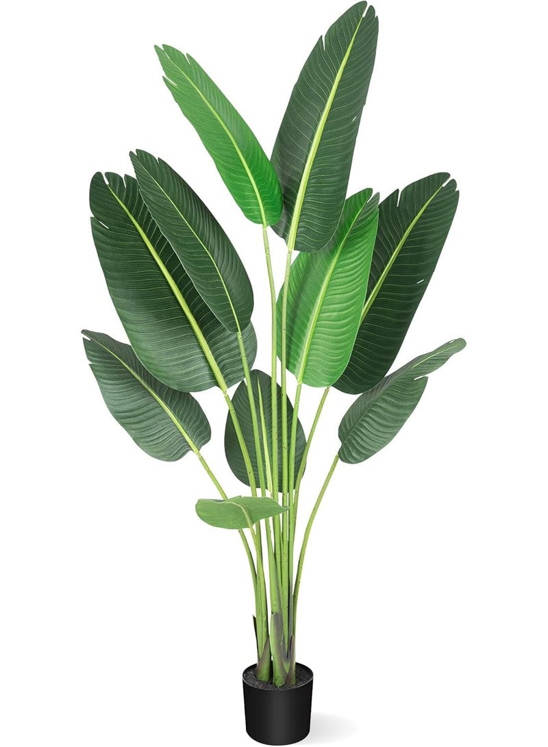 HOMESTAR Artificial Tree Bird of Paradise Artificial Plant Faux Plant Palm Tree Artificial Bird of Paradise Plant for Home Decor Indoor Outdoor Office - Image 1