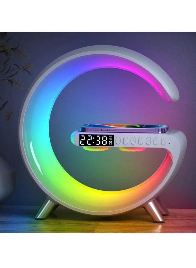 Smart Bluetooth Speaker Wireless Phone Charger LED Light - Image 1