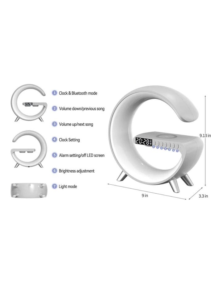Smart Bluetooth Speaker Wireless Phone Charger LED Light - Image 2