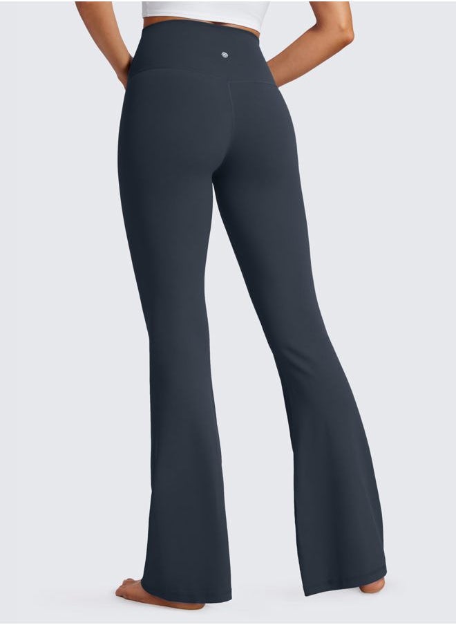 CRZ YOGA Butterluxe Crossover Flare Leggings for Women 31" - High Waist V Cross Bootcut Bell Bottoms Tummy Control Yoga Pants True Navy Medium  - Image 2