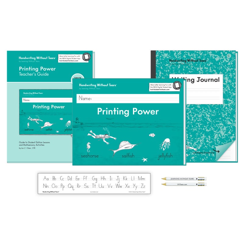 Handwriting Without Tears Kick Start Kindergarten Printing BundleAge 7 2nd Grade Student Teacher Workbooks School Home Language ArtsTutoringTiny Pencils Included