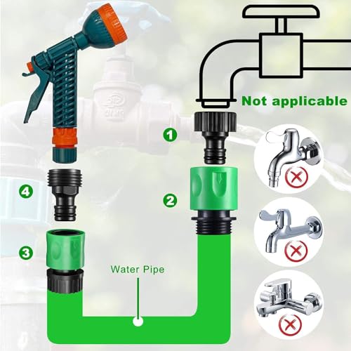 DIVINE TREE 3/4 inch Male Threaded Tap Connector Male Watering Fittings for Threaded Faucet Adapter Quick Connector for Garden Hose Pipe and Garden Nozzle Pack of 2 - Image 3