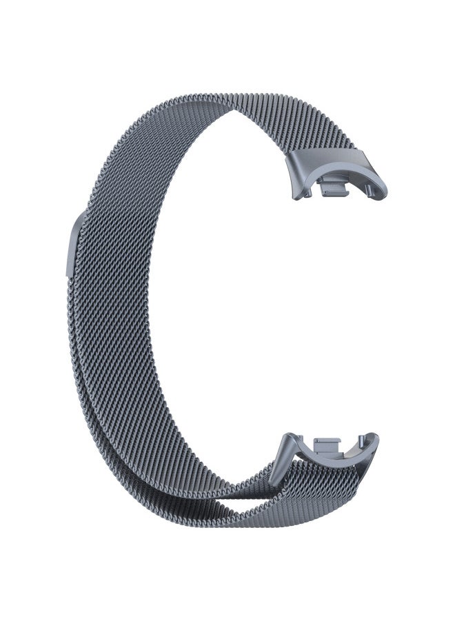 Generic - For Mi Band 9 Strap For XiaomiSmart Band8 Magnetic Loop Milanese Metal Wristband-Color:Space Gray - Image 1