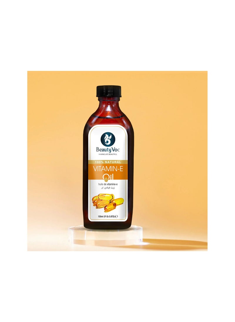 BEAUTY VOC Vitamin E Oil with Antioxidants to Nourish, Hydrate, Enhance Skin's Natural Beauty and Rejuvenate the Skin, Promoting a Youthful and radiant Complexion 150ml  - Image 2