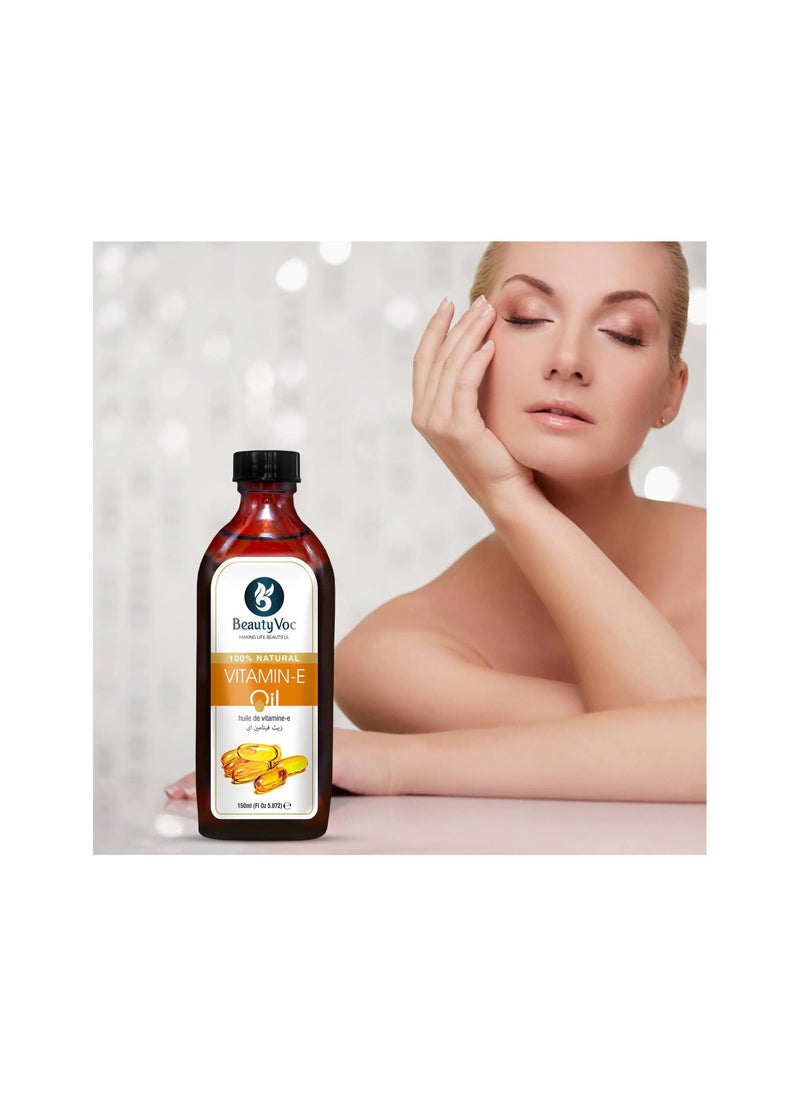 BEAUTY VOC Vitamin E Oil with Antioxidants to Nourish, Hydrate, Enhance Skin's Natural Beauty and Rejuvenate the Skin, Promoting a Youthful and radiant Complexion 150ml  - Image 3
