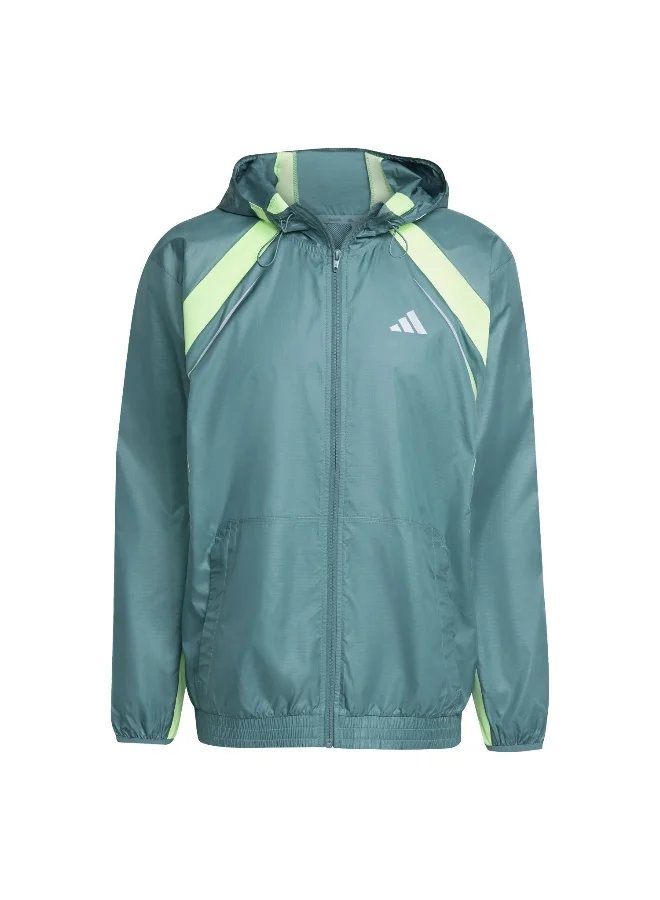 Adidas Tech App Windb Green Training Jackets For Men XS