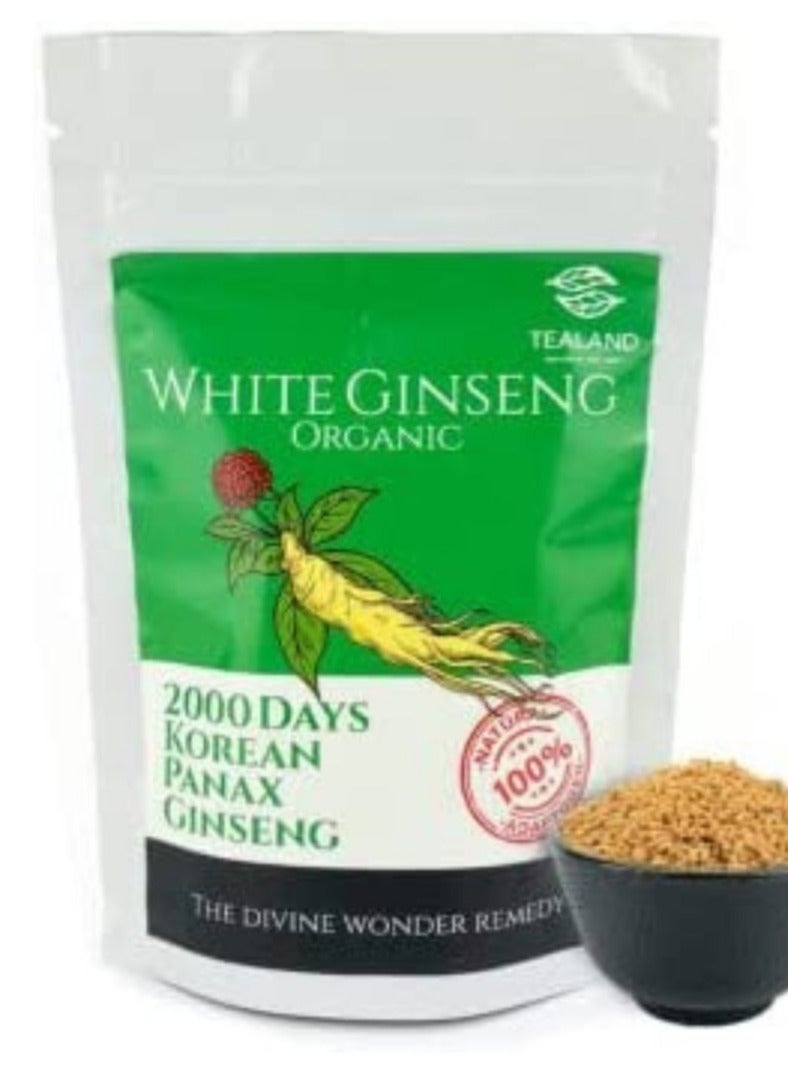 Tealand White Ginseng Natural Ginseng Instant Tea Granules Supports Immune System Vitality Mood Focus Boost Energy 100g with 10pcs of Candy - Image 2