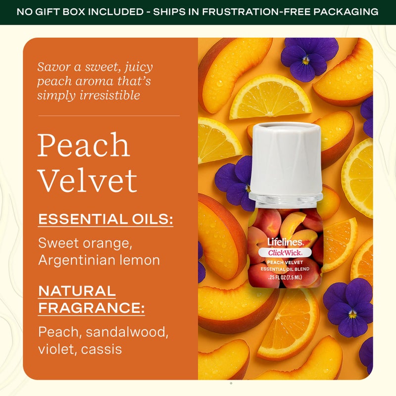 Lifelines ClickWick Essential Oil Blends for Lifelines Diffusers, 3-Pack Peach Velvet Set â€“ Essential Oil Blend Refill for Candle, Plant & Shower Aromatherapy Diffuser â€“ Fragrance for Diffusers - Image 3