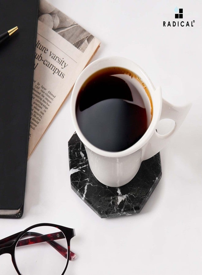 Radicaln Marble Coasters Star 3.5" Inches Black Handmade Stone Drink Coasters Set of 6 for Coffee Table and Dining Table Decor, Ideal Coaster Plates for Christmas Decor - Image 2