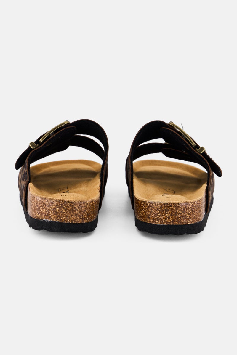 XOXO Women Slip On Animal Print Sandal, Multicolor - Image 3