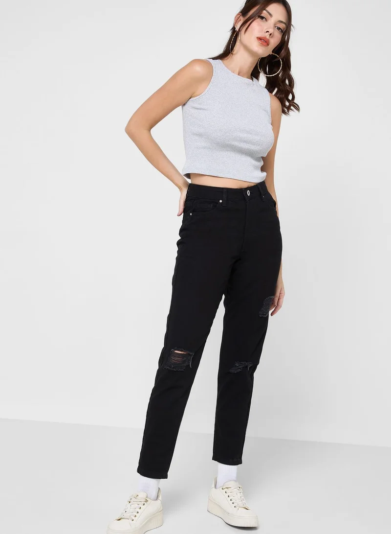 boohoo High Waist Jeans