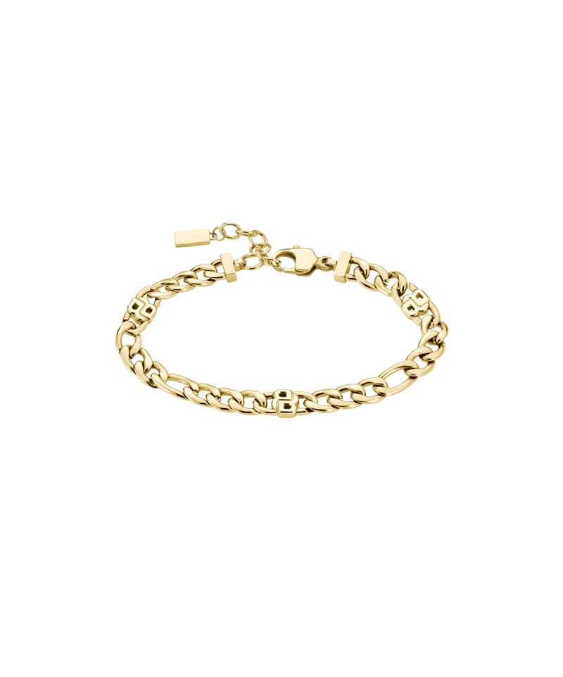 BOSS Chain Bracelet in Gold with a Double B Charm - Image 2