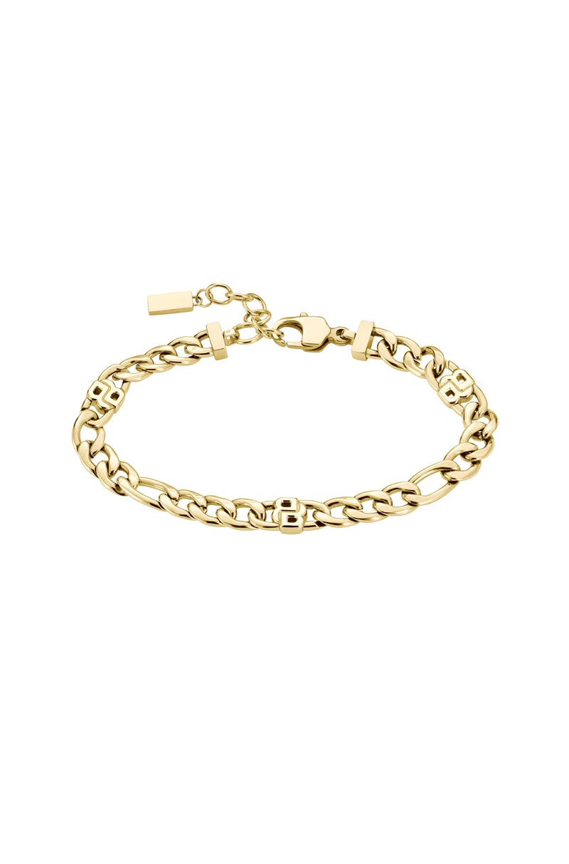 BOSS Chain Bracelet in Gold with a Double B Charm - Image 4