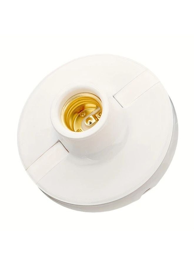 قطعتان من حامل مصباح مقبس برغي E27 تركيب مسطح تصميم مضاد للسقوط 85 فولت 265 فولت أبيض - Image 4