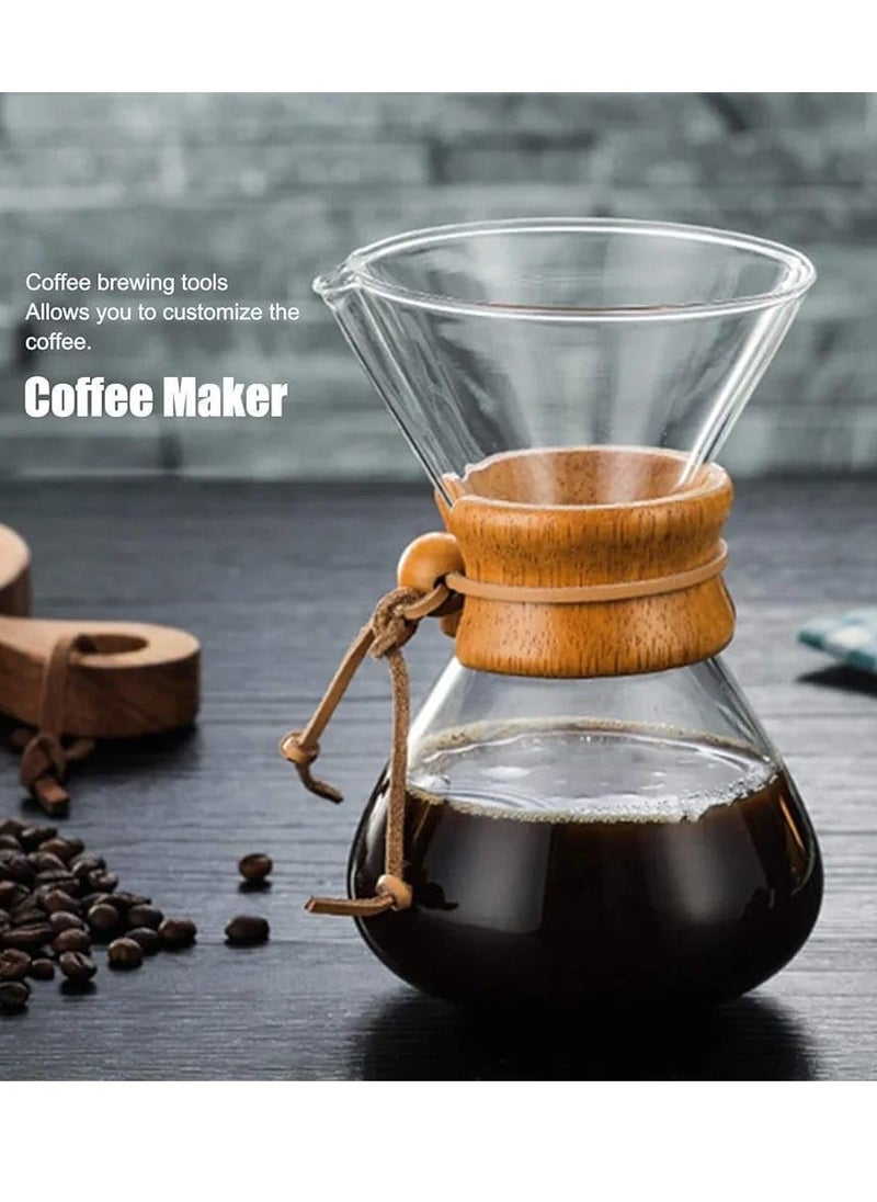 Generic Liying 400ML Manual Pour Over Coffee Maker, Glass Pot with Stainless Steel Filter for cafe, resturant, Home and Kitchen  - Image 4
