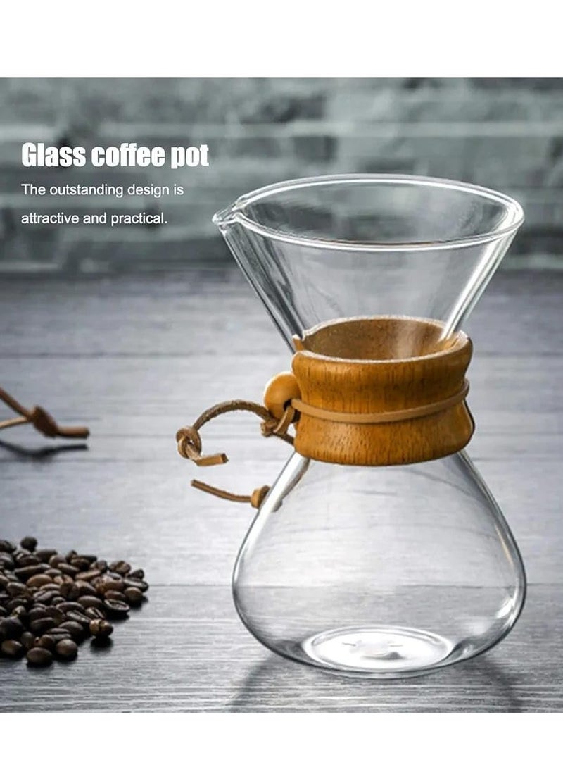 Generic Liying 400ML Manual Pour Over Coffee Maker, Glass Pot with Stainless Steel Filter for cafe, resturant, Home and Kitchen  - Image 5