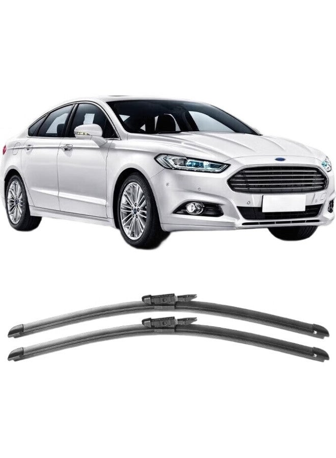 Speed Paisu Compatible Windshield Wipers For 2013 Ford Mondeo, Frameless Wiper Blades, Original Car Wiper Blades, Silent, 2017 2018 Models, 27/27 Dovetail Connector, 1 Pair - Image 2