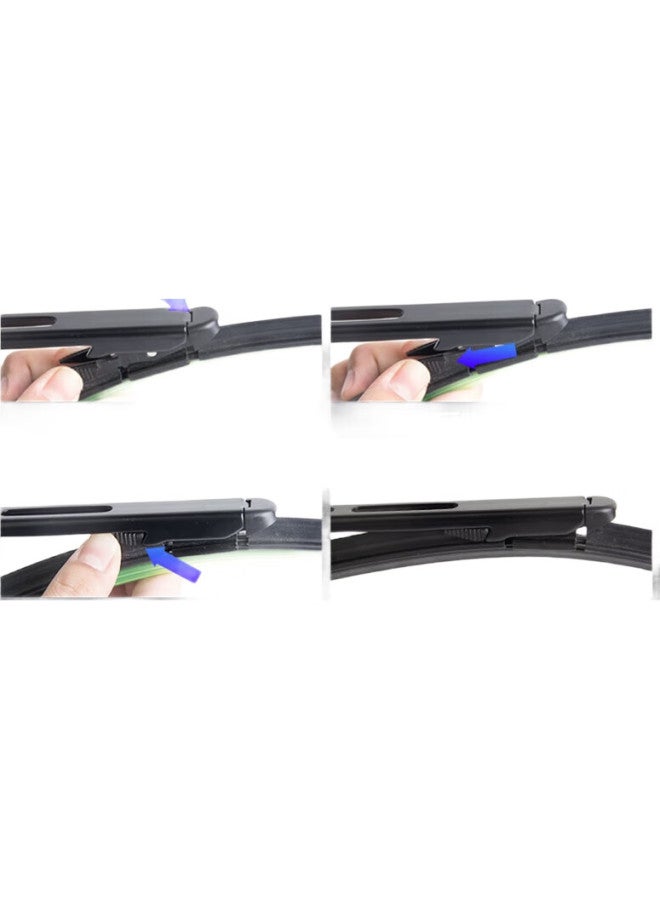 Speed Paisu Compatible Windshield Wipers For 2013 Ford Mondeo, Frameless Wiper Blades, Original Car Wiper Blades, Silent, 2017 2018 Models, 27/27 Dovetail Connector, 1 Pair - Image 3