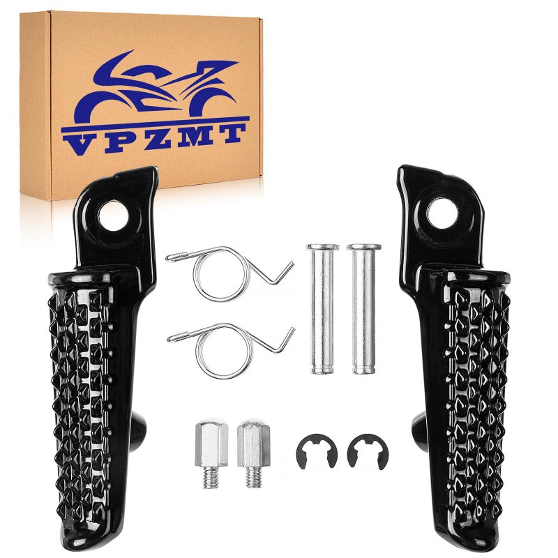 VPZMT Motorcycle Front Foot Pegs Fits for honda 20032023 CBR 600RR 20042023 CBR 1000RR 20082023 CB1000R FrontBlack