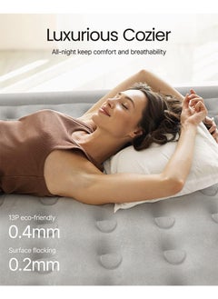 iDOO iDOO Air Bed Inflatable Double Mattress with Built-in Electric Pump, 152 x 203 x 46CM Queen, 3 Mins Quick Self-Inflation/Deflation Air Mattress, Portable Blow Up Bed for Camping Travel Home, 295kg MAX  - Image 3