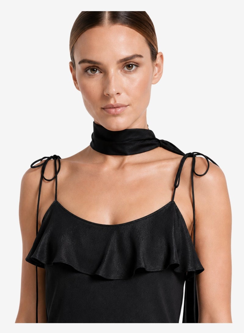 VERO MODA Satin Midi Dress - Image 3