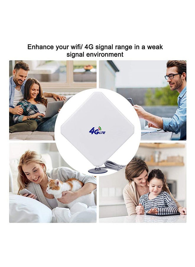 WiFi Signal Extenders Booster for Home 2m Dual Line TS9 Signal Enhancer 4G High Gain 35dB Indoor Mobile Broadband Antenna Signal Enhancement Amplifier High-Speed Network
