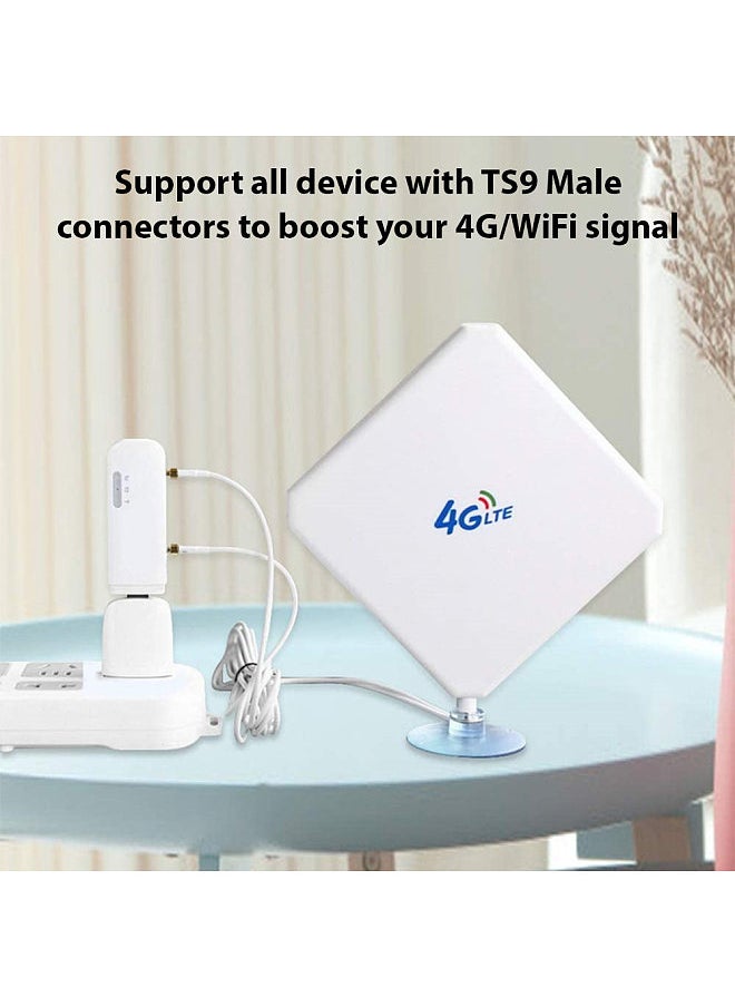 WiFi Signal Extenders Booster for Home 2m Dual Line TS9 Signal Enhancer 4G High Gain 35dB Indoor Mobile Broadband Antenna Signal Enhancement Amplifier High-Speed Network