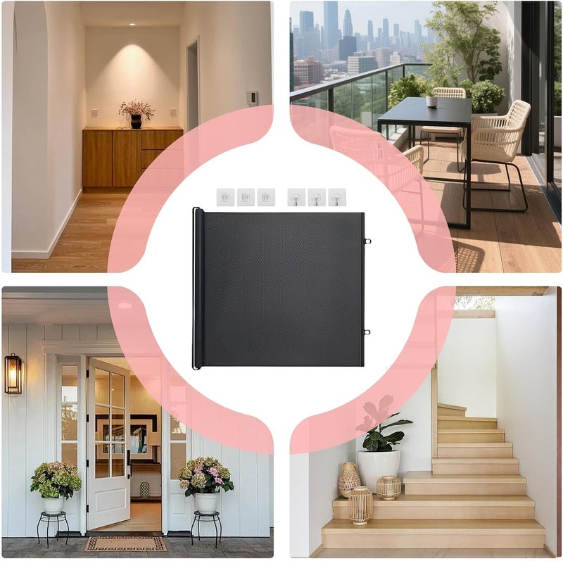 Dog Gates for Doorways | No Drilling Small Enclosure - Cat Gate Door Barrier for Pets,for Outdoor Home Bedroom Living Room Bathroom Hallway Staircase Porch Garage Garden - Image 4