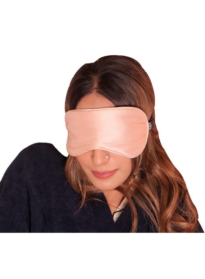 فيربو قناع نوم العين، قناع حرير التوت النقي للنوم العميق والأرق والتأمل والعيون المنتفخة والهالات السوداء، فائق النعومة من أجل طيات المكفوفين، حزام قابل للتعديل، عبوة من قطعة واحدة - Image 1