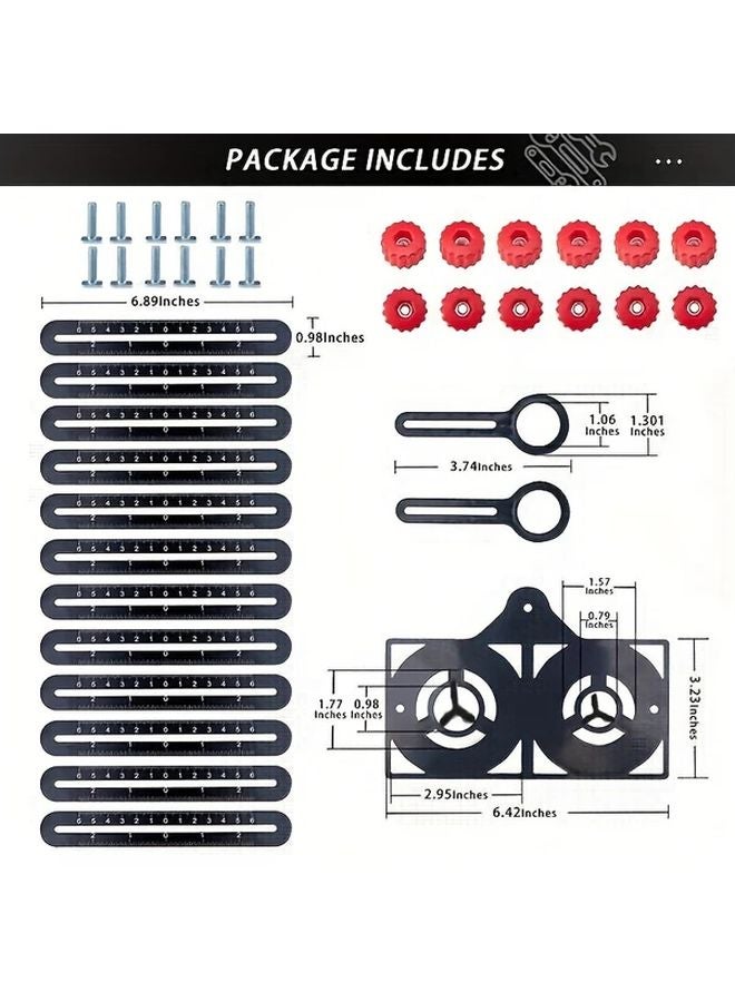 GOXAWEE 12 Fold Precision Multi Angle Measuring Ruler Full Metal Aluminum Alloy Tool - Image 3