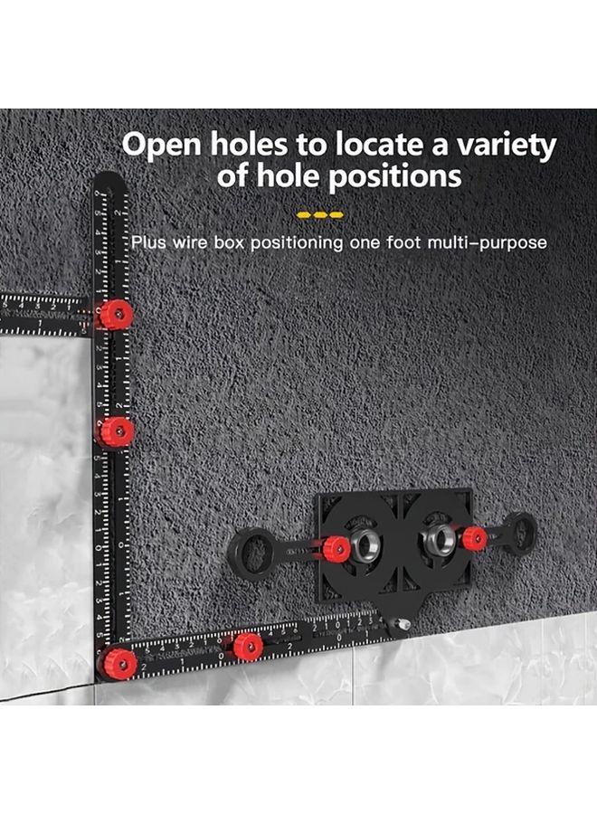 GOXAWEE 12 Fold Precision Multi Angle Measuring Ruler Full Metal Aluminum Alloy Tool - Image 5