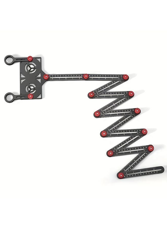 GOXAWEE 12 Fold Precision Multi Angle Measuring Ruler Full Metal Aluminum Alloy Tool - Image 2