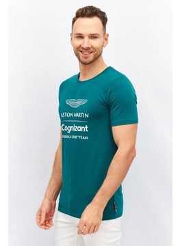 Aston Martin Men Crew Neck Short Sleeves Graphic T-shirt, Green  - Image 2