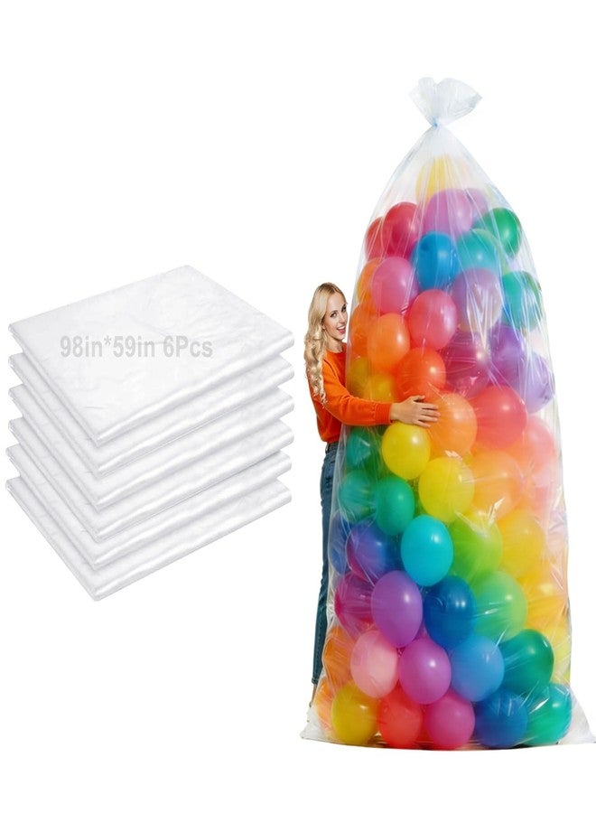 Avoirdus 6Pcs 98 * 59Inches Balloon Bags for Transport Large,Clear Storage Bags for Wedding Birthday Party Supplies Christmas Tree Bags & Balloon Drop Bag - Image 1