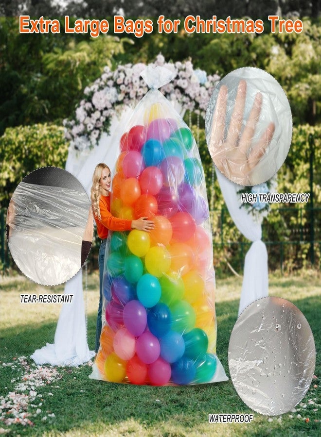 Avoirdus 6Pcs 98 * 59Inches Balloon Bags for Transport Large,Clear Storage Bags for Wedding Birthday Party Supplies Christmas Tree Bags & Balloon Drop Bag - Image 5
