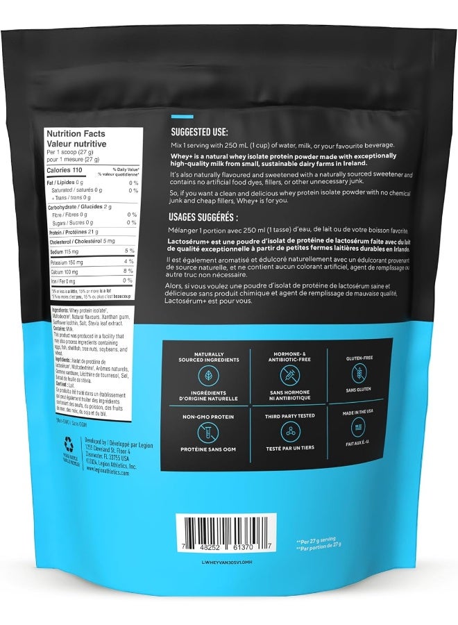 Legion Casein+ Vanilla Pure Micellar Casein Protein Powder - Image 2