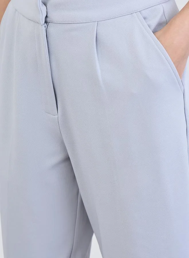 Styli Women Grey Relaxed Fit Trousers