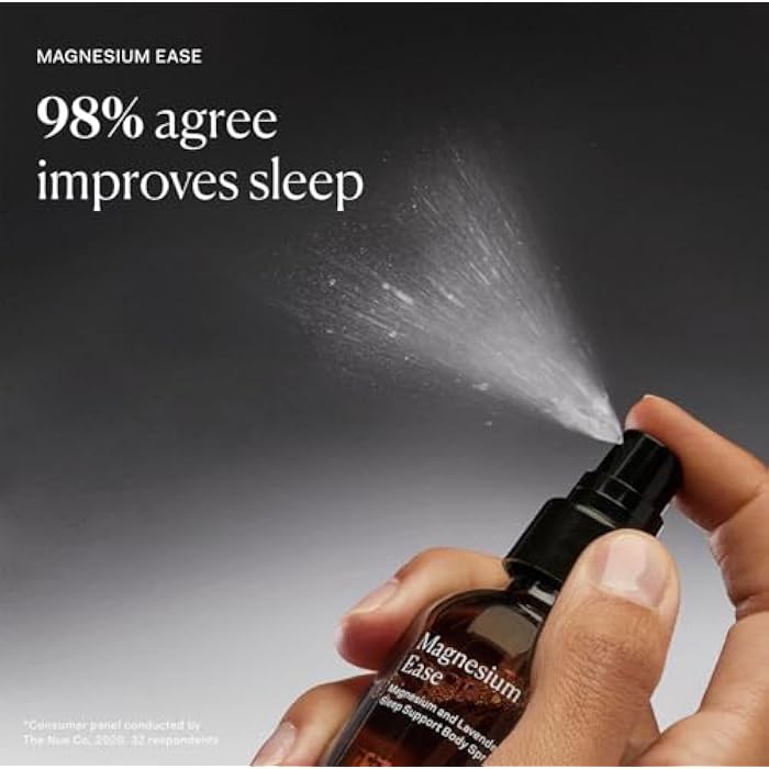The Nue Co Magnesium Ease Skin Spray for Muscle Pain & Tension Relief with Lavender & Arnica Oil High Absorption Sports Recovery & Sleep Vegan, Paraben-Free, Non-Toxic, 60ml - Image 4