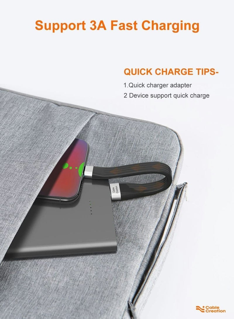 Y&D Short USB 3.1 A to Type C Cable 5 inches CableCreation 3A Fast Charging FPC 5Gbps Compatible with Quest Link, MacBook iPad Pro S22 S21/S20, SSD - Image 3