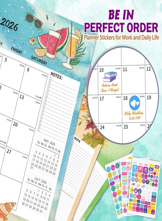 NEOACT Large Desk Calendar 2025-2026,Calendar 2025-2026 Wall/Desk from Jul.2025 - Dec.2026,18 Months Calendar with Protector Corner,22"×17" Monthly Planner for Office School Home Organizing - Image 4