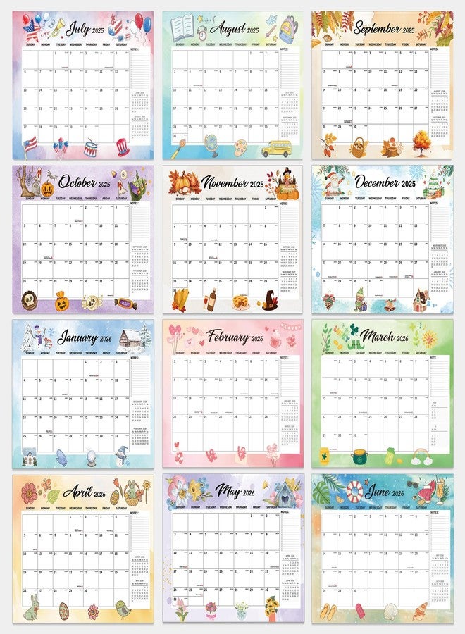 NEOACT Large Desk Calendar 2025-2026,Calendar 2025-2026 Wall/Desk from Jul.2025 - Dec.2026,18 Months Calendar with Protector Corner,22"×17" Monthly Planner for Office School Home Organizing - Image 5
