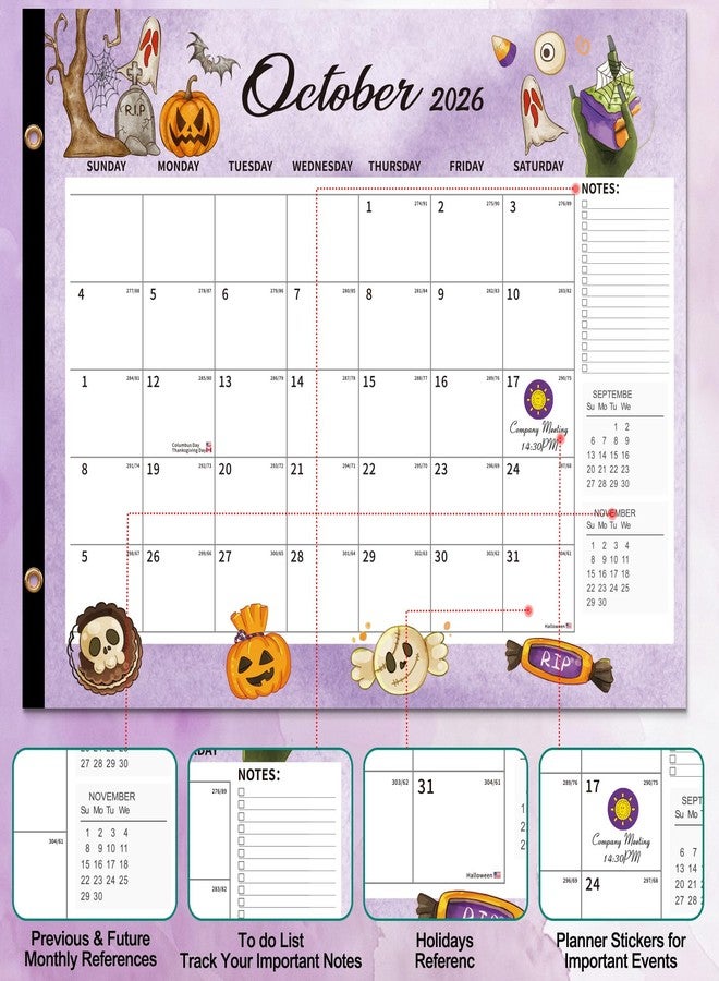NEOACT Large Desk Calendar 2025-2026,Calendar 2025-2026 Wall/Desk from Jul.2025 - Dec.2026,18 Months Calendar with Protector Corner,22"×17" Monthly Planner for Office School Home Organizing - Image 3