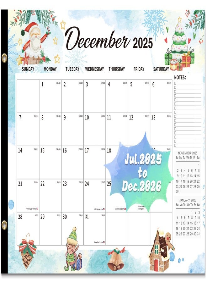 NEOACT Large Desk Calendar 2025-2026,Calendar 2025-2026 Wall/Desk from Jul.2025 - Dec.2026,18 Months Calendar with Protector Corner,22"×17" Monthly Planner for Office School Home Organizing - Image 1