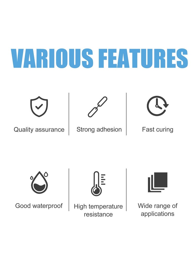 JUE-FISH - Shoe Glue Strong, Waterproof Transparent Sealant Sole Repair for Leather Jackets, Shoes, Wallets, Furniture - 50ml - Image 1