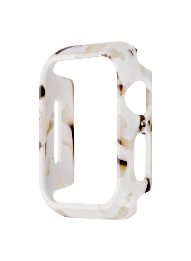 Beauenty For Apple Watch S10/Ultra Resin Case Supporting Resin Case Resin Strap-Color:Black Flower Strap + Case-Exterior Dimension:S10/42mm - Image 4