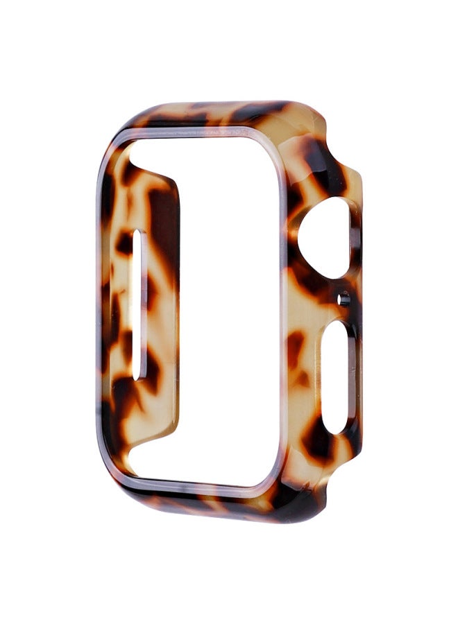 Beauenty For Apple Watch S10/Ultra Resin Case Supporting Resin Case Resin Strap-Color:Black Flower Strap + Case-Exterior Dimension:S10/42mm - Image 2