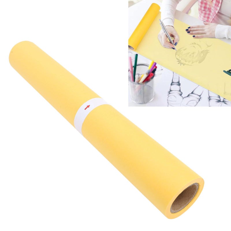 Kuuleyn Translucent Yellow Tracing Paper Roll 46meter For Drawing Gift Wrapping - Image 3
