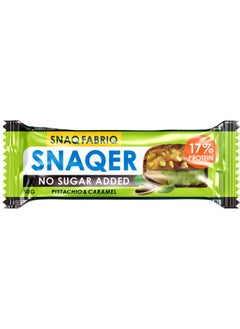 Snaq Fabriq SNAQER Chocolate Protein bar with Pistachio and Caramel No Sugar Added 12x50g  - Image 2